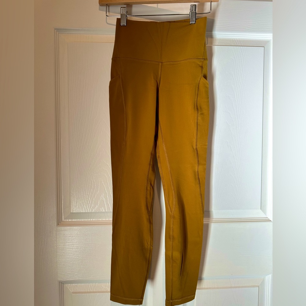 Lululemon Align HR 25” Leggings, Gold Spice, Size 4, Like New, Never Been Worn.